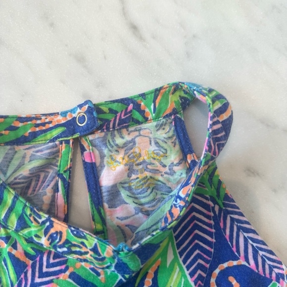 Lilly Pulitzer 5-7 Halter Romper Very Cute Shorts with Ruffles & Pockets - Picture 2 of 5